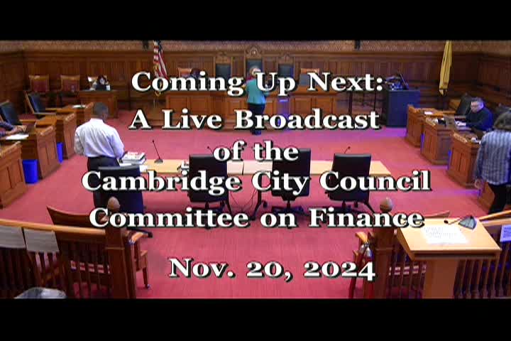 11/20/2024 City Finance Committee Hearing