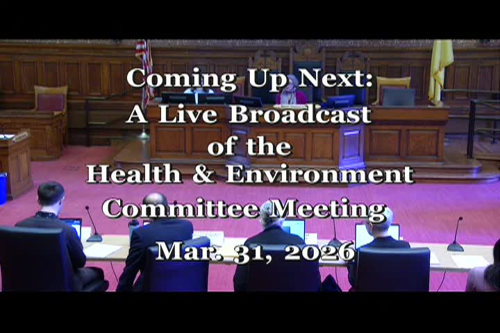 Thumbnail image for Health & Environment Committee 3/31/26